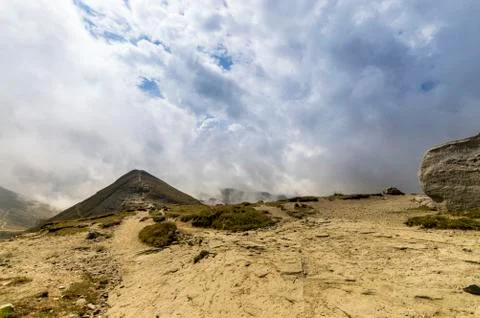 Dramatic Clouds Over Bucegi Mountains Stock Photos