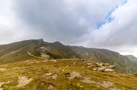 Dramatic Clouds Over Bucegi Mountains Stock Photos