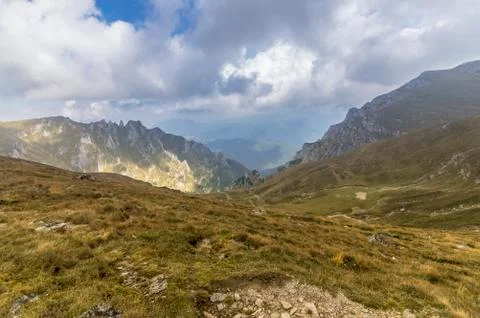 Dramatic Clouds Over Bucegi Mountains Stock Photos