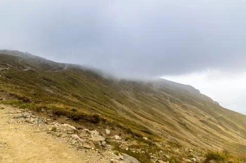 Dramatic Clouds Over Bucegi Mountains Stock Photos