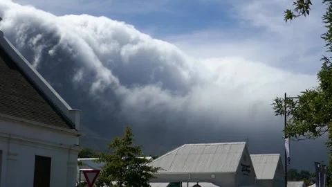 Dramatic clouds over Franschhoek South Africa Stock Footage 323385438