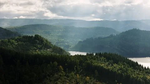 Dramatic Clouds Over the Mountain Landscape of Nauders in Tyrol, Austria Stock Photos