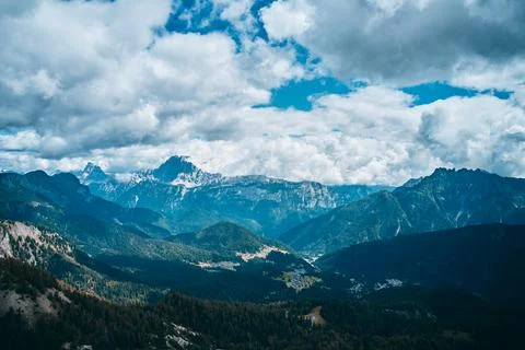 Dramatic clouds over Troodo mountains. Italy Stock Photos
