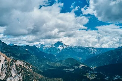 Dramatic clouds over Troodo mountains. Switzerland Stock Photos