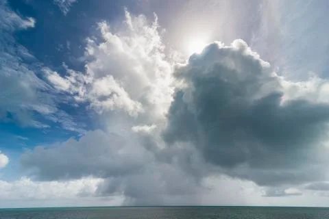 Dramatic clouds in the Pacific Foto stock