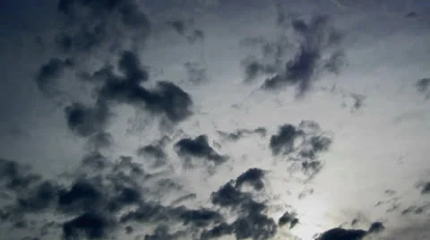 Dramatic clouds with purple sunbeam Video stock 23202447