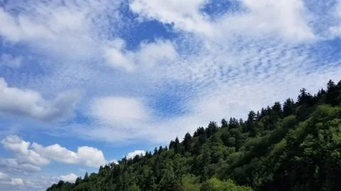 Dramatic Clouds Sky and Slope Stock Photos
