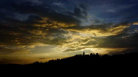 Dramatic clouds sky over the mountain Stock Footage 59171044