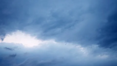 Dramatic clouds in the sky. Overcast weather. Time interval. Stock Footage 238531115