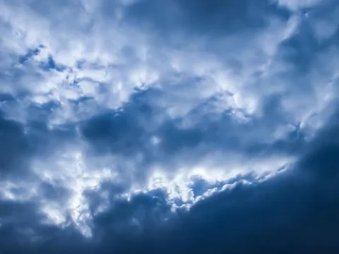 Dramatic clouds in the sky. Stock Photos