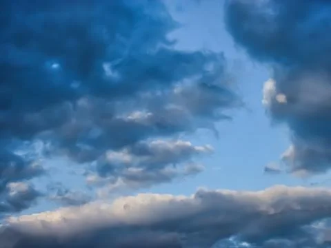 Dramatic clouds in the sky. Stock Photos