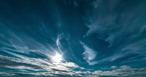 Dramatic clouds in the sky sunset time lapse Stock Footage 65989622