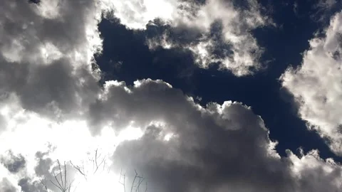 Dramatic Clouds with Sunlight Breaking Through Stock Footage 303793527