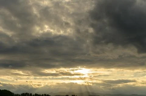 Dramatic clouds at sunset in cyprus 13 Stock Photos