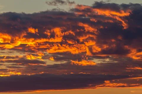 Dramatic clouds in a sunset light Foto stock