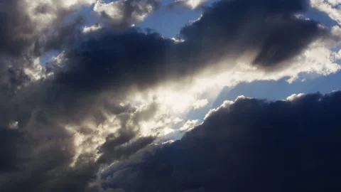 Dramatic clouds at sunset over Grand Teton National Park, WY Vídeo Stock 259841048