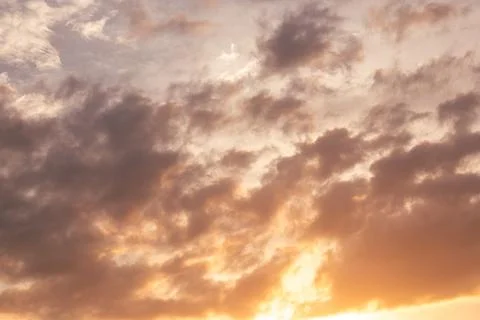 Dramatic Clouds at Sunset Stockfoto's