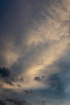 Dramatic Clouds at Sunset Stock Photos