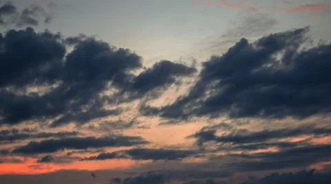 Dramatic Clouds at Sunset Foto stock