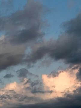 Dramatic Clouds at Sunset Stock Photos