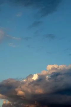 Dramatic Clouds at Sunset Stock Photos