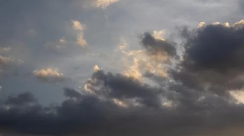 Dramatic Clouds at Sunset 스톡 사진
