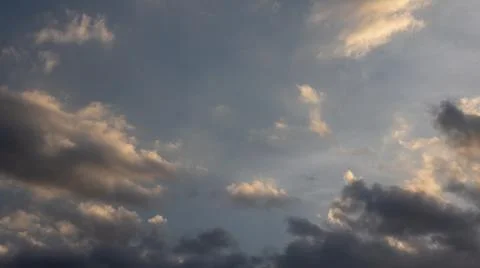 Dramatic Clouds at Sunset Stockfoto's