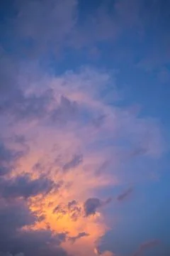 Dramatic Clouds at Sunset 스톡 사진