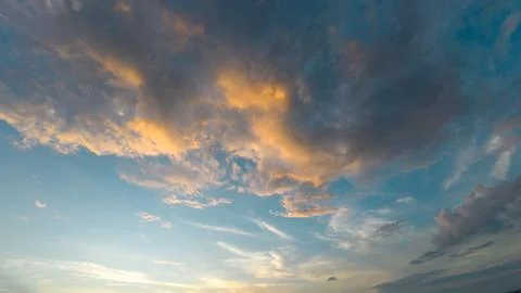 Dramatic Clouds at Sunset Foto stock