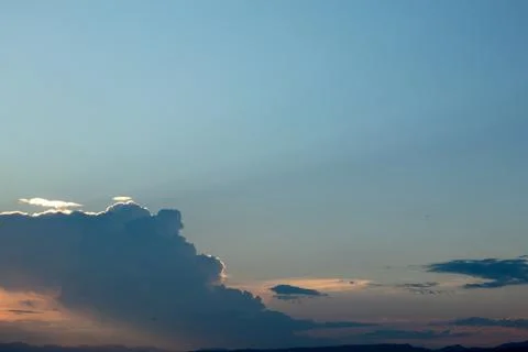 Dramatic Clouds at Sunset Fotos Stock