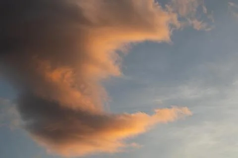 Dramatic Clouds at Sunset Stock Photos