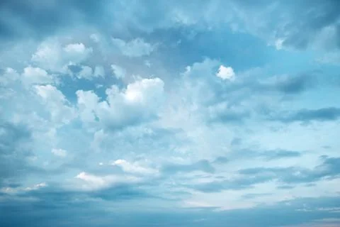 Dramatic clouds on teilight sky Stock Photos