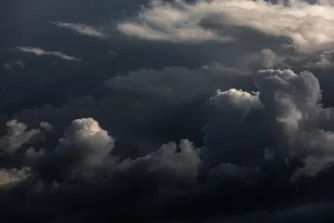 Dramatic clouds before a thunderstorm 스톡 사진