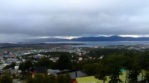 Dramatic clouds time lapse, Ushuaia, Argentina 스톡 동영상 73200434