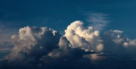 Dramatic clouds. View from airplane Stock Photos