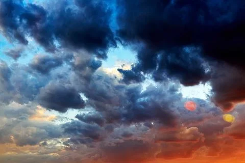 Dramatic cloudscape after the rain Stock Photos