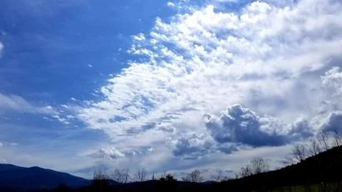 Dramatic Cloudscape and Blue Sky Stock Photos
