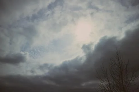 Dramatic Cloudscape Area for Background Stock Photos