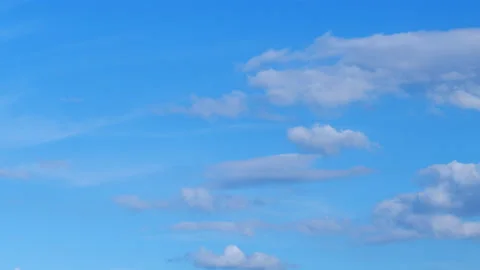 Dramatic cloudscape. Blue sky white clouds formation. Heavenly skies clouds Vídeos de archivo 165672530
