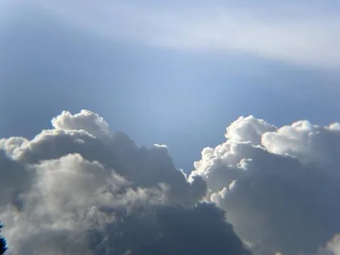 Dramatic Cloudscape with Bright Blue Sky Stock Photos