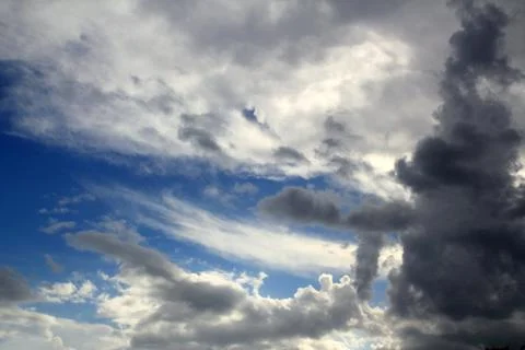 Dramatic cloudscape clouds sky in cloudy day Foto stock