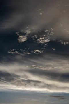 Dramatic Cloudscape with Dark and Light Clouds 스톡 사진