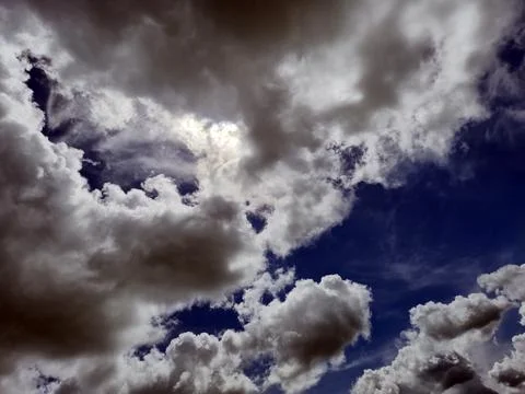 Dramatic Cloudscape With Dark Storm Clouds 스톡 사진