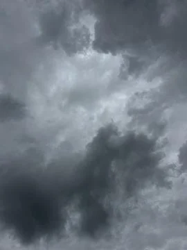 Dramatic Cloudscape with Dark Storm Clouds and Atmospheric Sky, evening Fotos de archivo