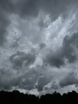 Dramatic Cloudscape with Dark Storm Clouds and Atmospheric Sky, evening Fotos de archivo