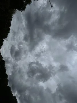Dramatic Cloudscape with Dark Storm Clouds and Atmospheric Sky, evening Fotos de archivo