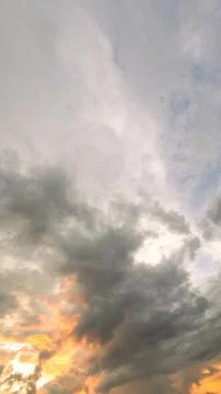 Dramatic Cloudscape During Golden Hour Stock Photos