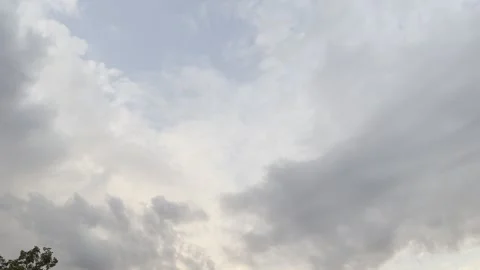 Dramatic Cloudscape Moving Across Evening Sky Stock Footage 346971622