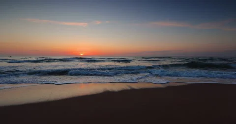 Dramatic cloudscape over the  ocean 4k video footage Stock Footage 140133054