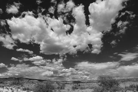 Dramatic cloudscape over the Verde Valley in Arizona Stock Photos